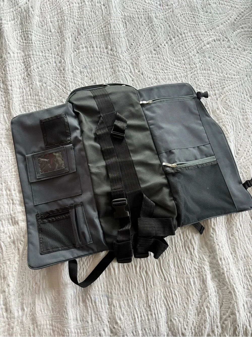 The Original Yoga Sak Yoga Mat Backpack Gym Bag in Charcoal Grey